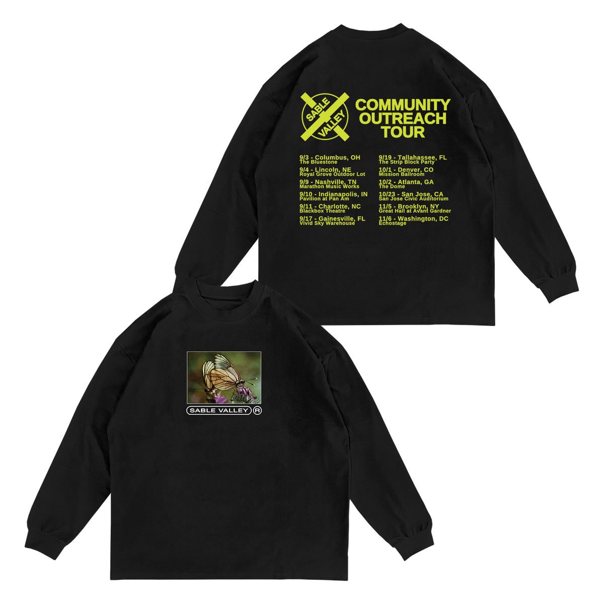 Community Outreach Tour Longsleeve - Black – Sable Valley